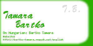 tamara bartko business card